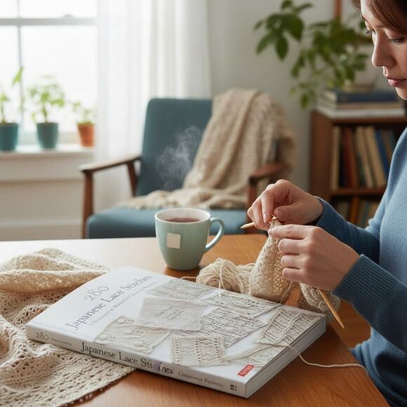 280 Japanese Lace Stitches: A Dictionary of Beautiful Openwork Patterns - Picture 3 of 4